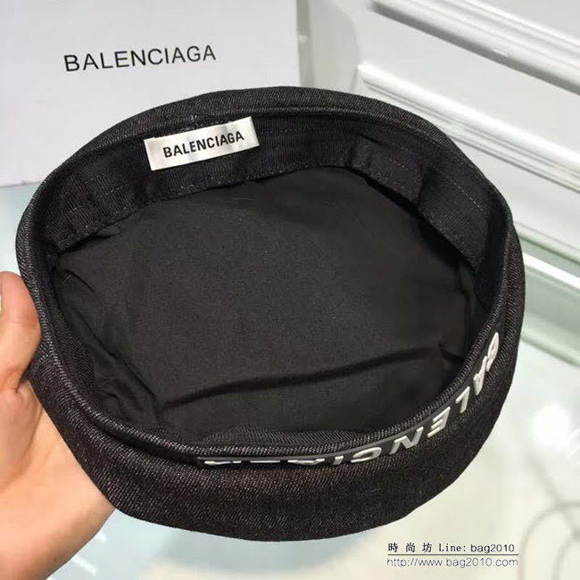 BALENCIAGA巴黎世家 超高版本 新款牛仔貝蕾帽 LLWJ6617